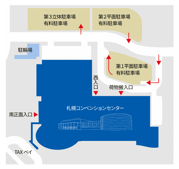 駐車場の案内イラスト