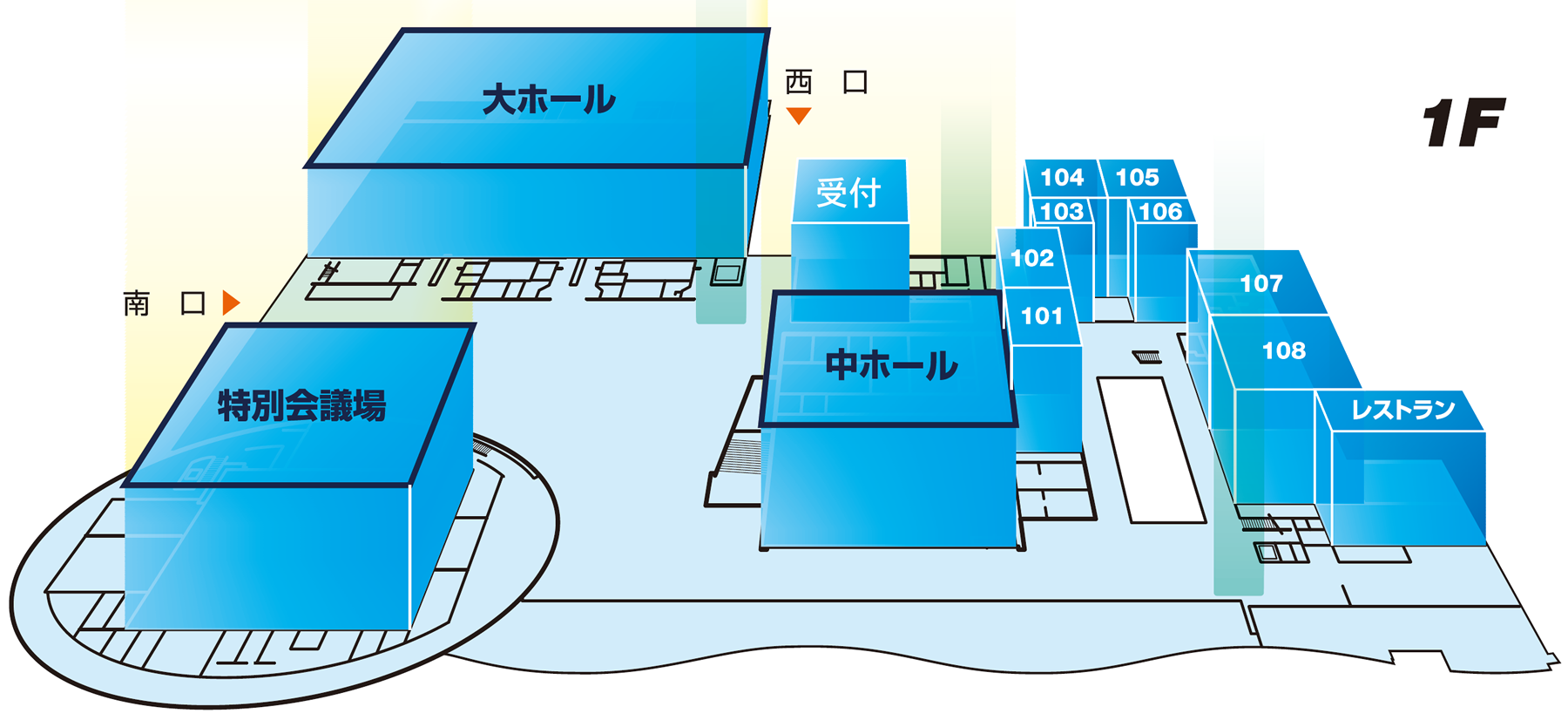 ホールタイプ会場 フロアマップ 1F