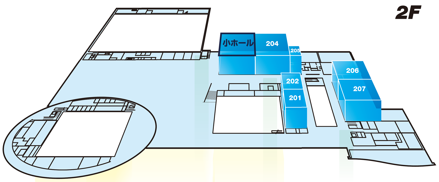 ホールタイプ会場 フロアマップ 2F