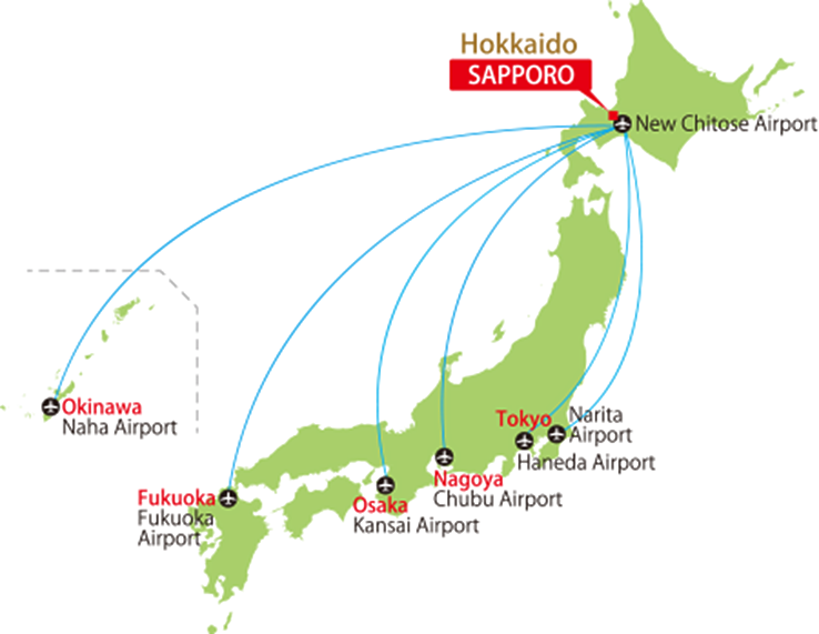 Domestic access to Sapporo